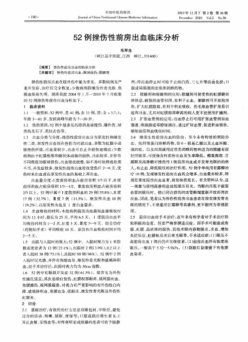 52例挫伤性前房出血临床分析