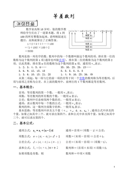 奥数-15等差数列+答案