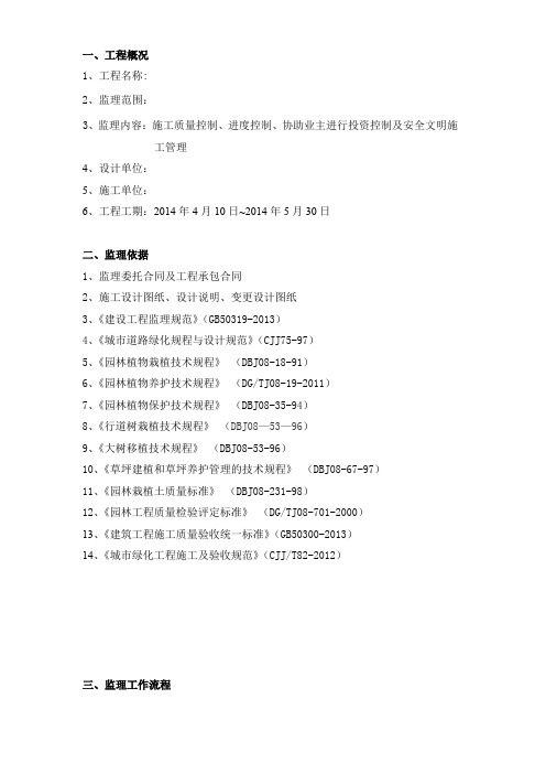 公路绿化工程监理实施细则