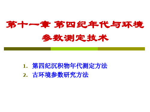 第十一章 第四纪年代与环境测试技术