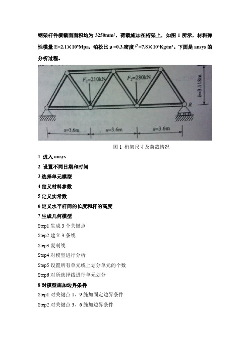 钢架模型ansys计算