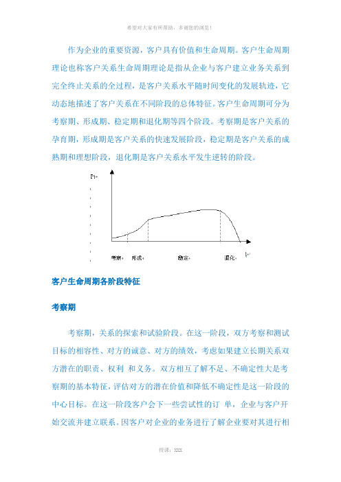 市场分析理论LV2-客户生命周期理论