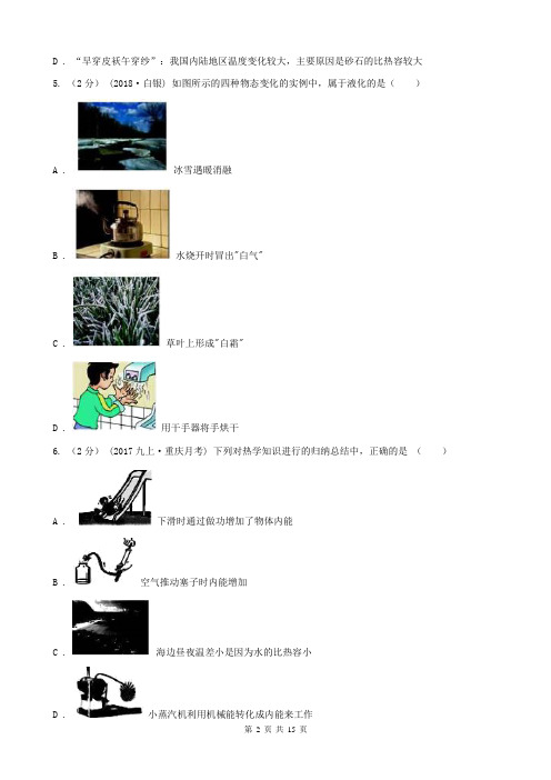 山东省临沂市中考物理一模试题