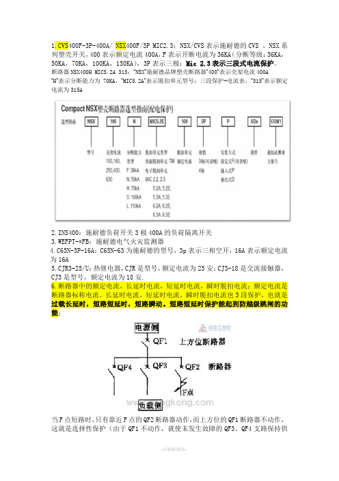 配电箱元器件符号