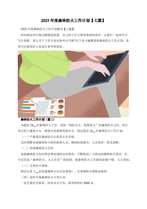 2023年度森林防火工作计划【七篇】