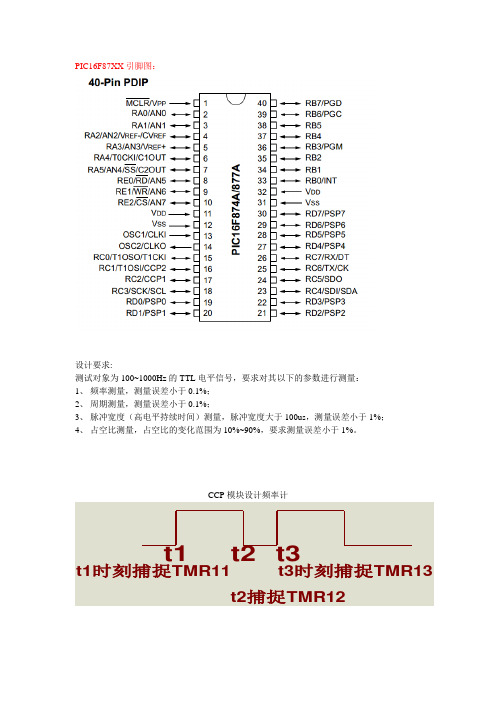 CCP模块设计频率计C语言 详解