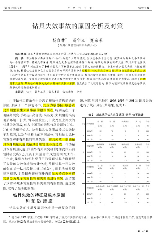 钻具失效事故的原因分析及对策 - 副本