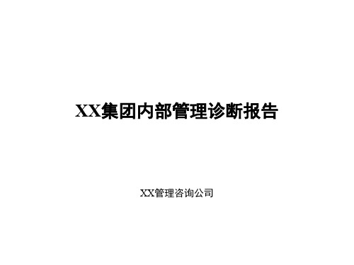 XX集团诊断分析报告,(推荐中文ppt113)