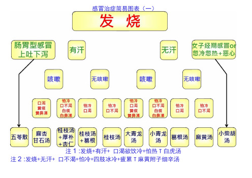 倪海厦经方治感冒简易图表