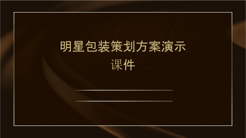 明星包装策划方案演示课件