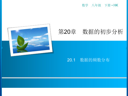 2020春沪科版八年级数学下册习题课件:第20章 20.1 数据的频数分布(共20张PPT)