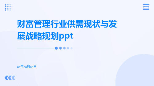 财富管理行业供需现状与发展战略规划ppt