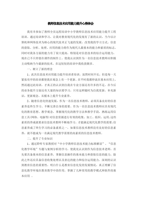 教师信息技术应用能力提升心得体会.doc