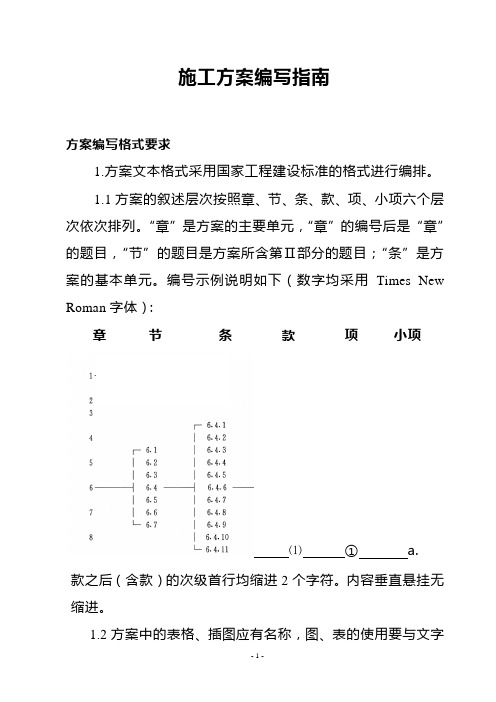 施工方案编写指南