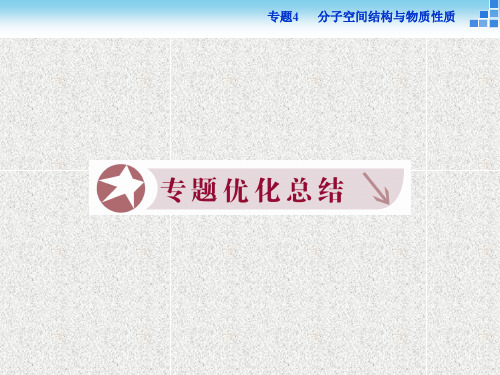 高中化学课件 专题4 分子空间结构与物质性质 专题优化总结 课件 