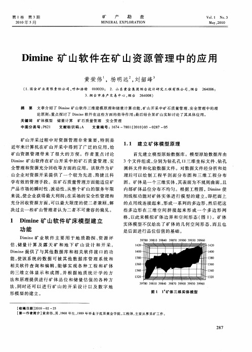 Dimine矿山软件在矿山资源管理中的应用