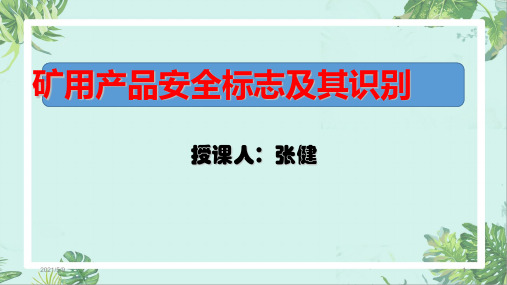 矿用产品安全标志及其识别