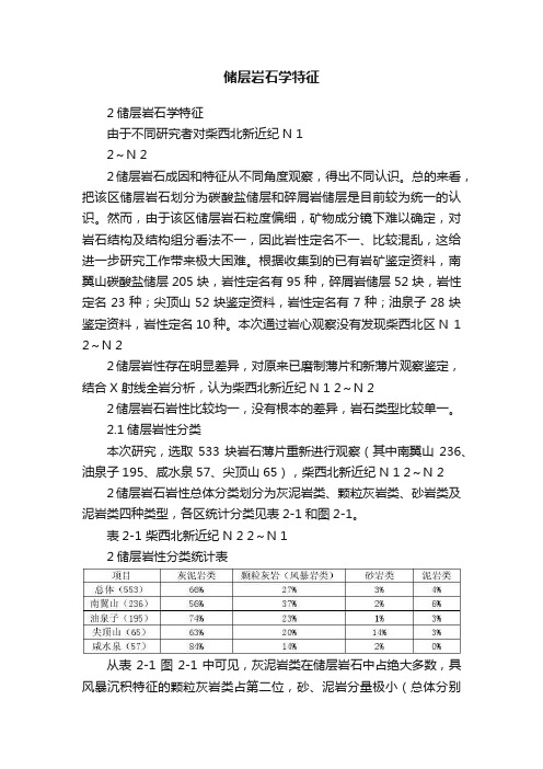 储层岩石学特征