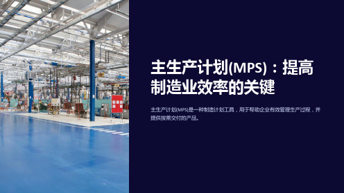 ERP课件4主生产计划MPS