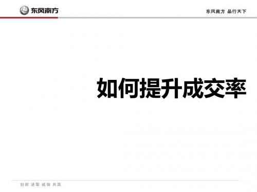 汽车经销商成交率提升经验分享名师制作优质教学资料