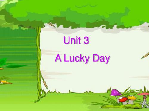 六年级下册英语课件-Unit 3《A lucky Day》