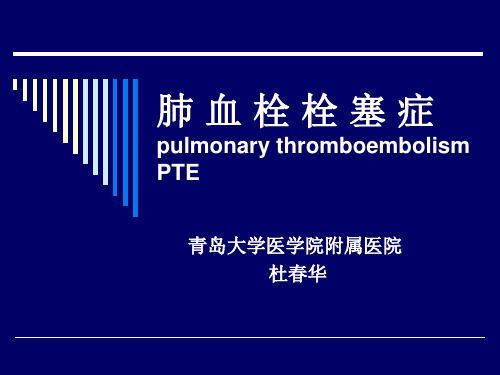 肺血栓栓塞症课件PPT