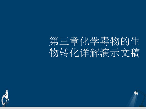 第三章化学毒物的生物转化详解演示文稿