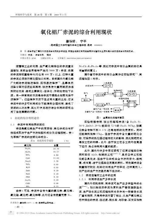 氧化铝厂赤泥的综合利用现状