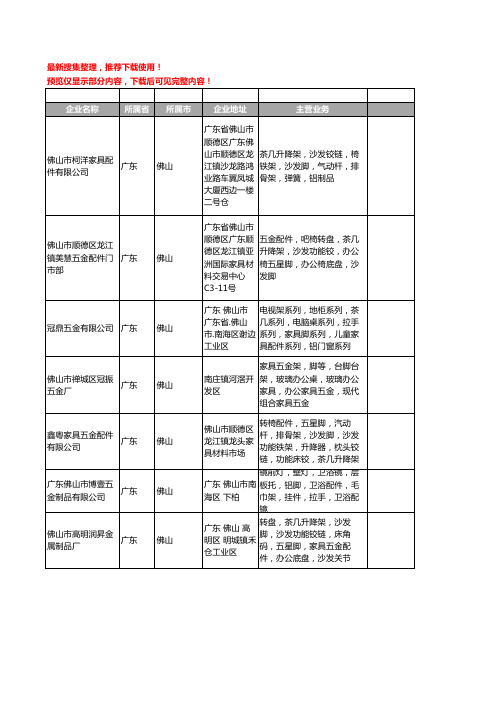 新版广东省佛山脚架工商企业公司商家名录名单联系方式大全222家