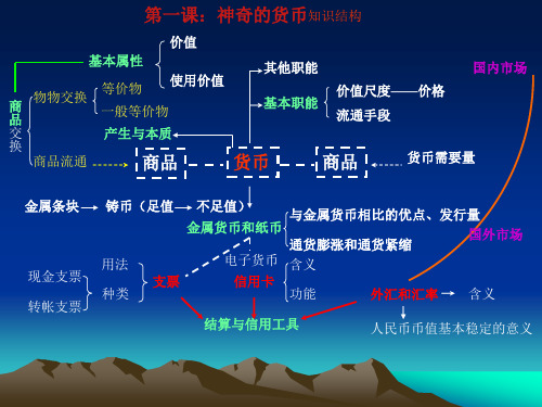 新人教版高中思想政治必修1高考一轮复习知识构图全册精品