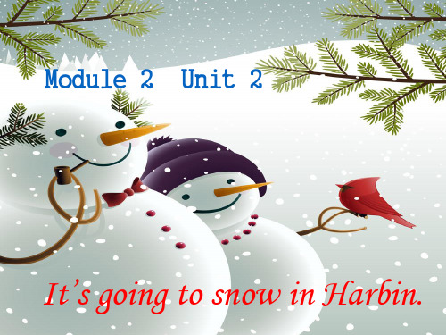 外研版六年级下册英语Module2-Unit2-It-will-snow-in-Harbin