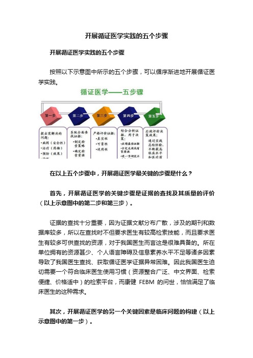 开展循证医学实践的五个步骤