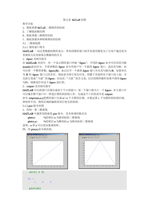 第五章 MATLAB绘图