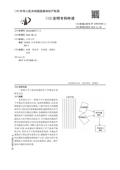 一种基于声子晶体传感的水下声源定位系统及方法[发明专利]