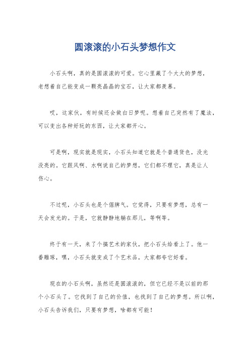 圆滚滚的小石头梦想作文