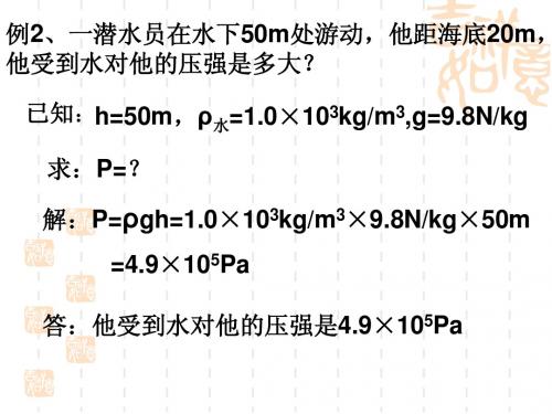 沪科版八年级物理《8.2 科学探究 液体的压强》课件5