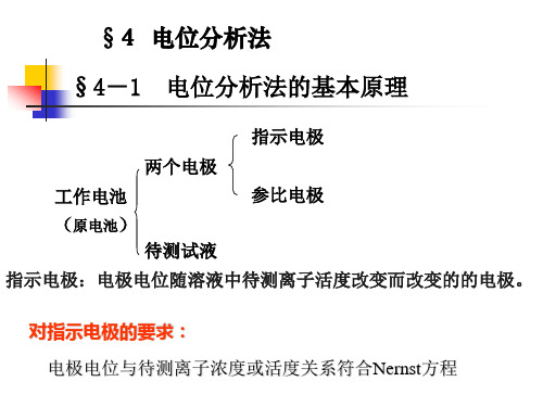 仪器分析 电位分析法(新)