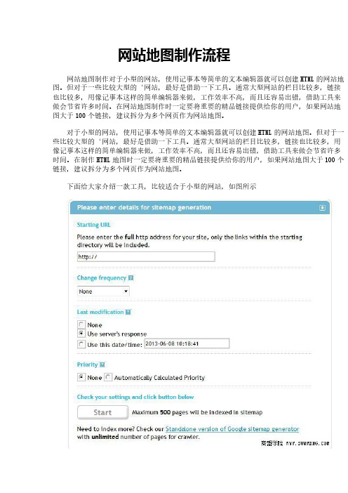 网站地图制作流程