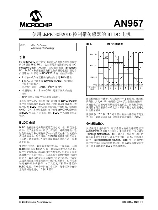 使用 dsPIC30F2010控制带传感器的 BLDC电机