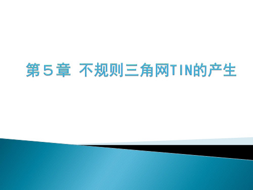 、不规则三角网生成的算法