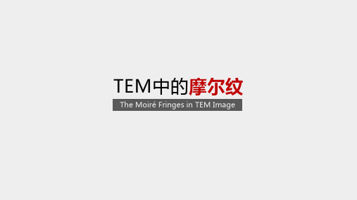 学术设计：TEM中的摩尔纹ppt课件