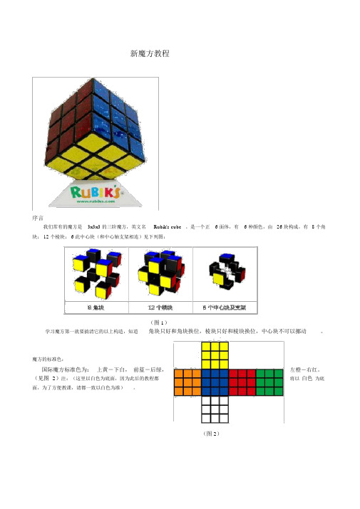 魔方公式(附有图纸)