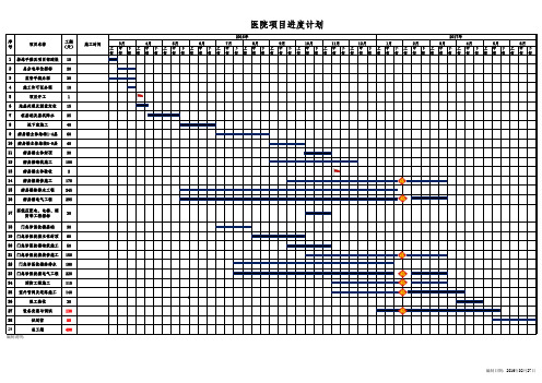 医院进度计划横道图(excel版本)