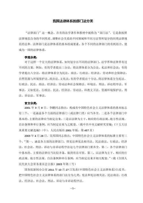 3_我国法律体系的部门法分类