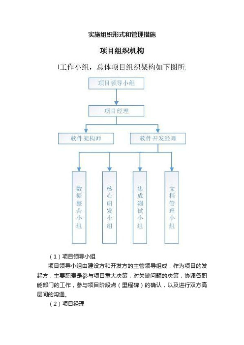 实施组织形式和管理措施