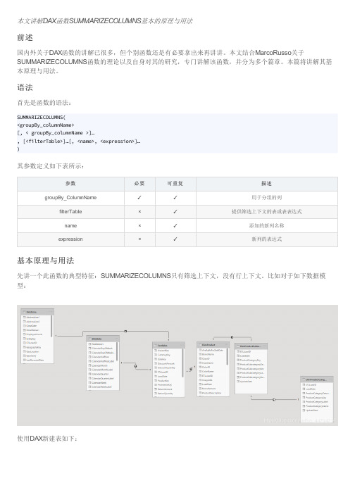 PowerBI技巧之DAX_ SUMMARIZECOLUMNS 基本原理与用法