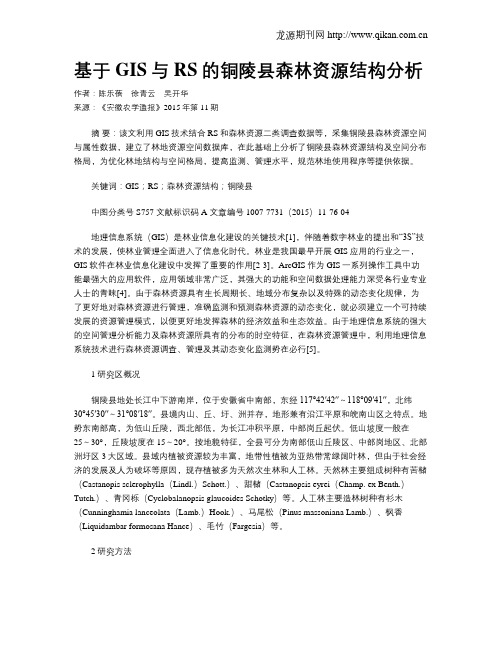 基于GIS与RS的铜陵县森林资源结构分析