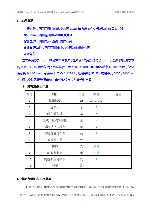 线路复测作业指导书