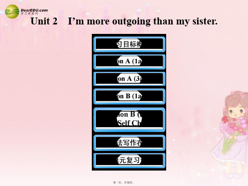 七年级英语下册 Unit 2 I’m more outgoing than my sister课件 