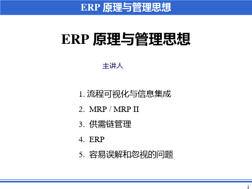 ERPERP流程MRPMRPII